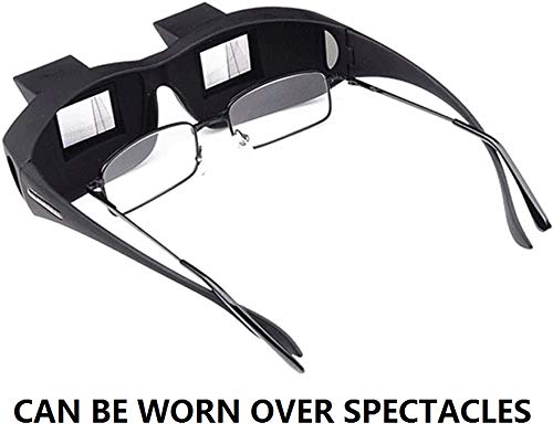 F Flammi Non-Magnetic Prism Glasses Horizontal Glasses Lazy Spectacles Lie Down for Reading/Watching TV