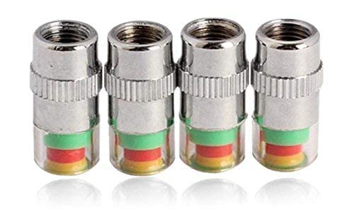 Kozdiko Car Tyre Pressure Air Alert Iron Tyre Valve Caps Set of 4 Pcs for Tata Indigo