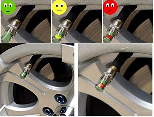 Kozdiko Car Tyre Pressure Air Alert Iron Tyre Valve Caps Set of 4 Pcs for Tata Indigo