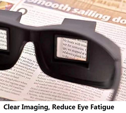 F Flammi Non-Magnetic Prism Glasses Horizontal Glasses Lazy Spectacles Lie Down for Reading/Watching TV