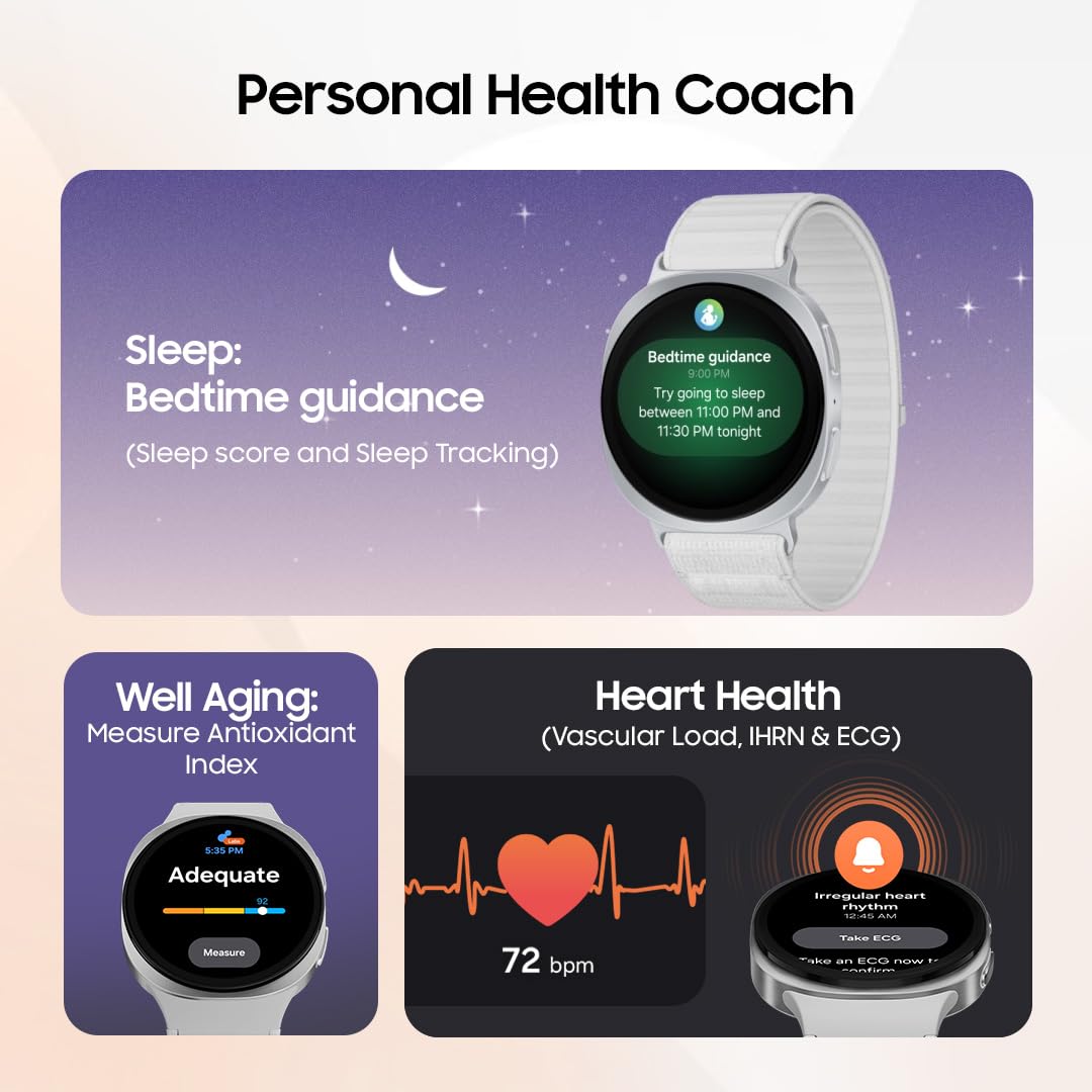 Samsung Galaxy Watch8 Classic (46mm Bluetooth, Black) with 3nm Processor | Dual GPS | Sapphire Glass & Stainless Steel | 5ATM & IP68 | BP, ECG, IHRN & Vascular Load Monitoring | Anti-oxidant Index