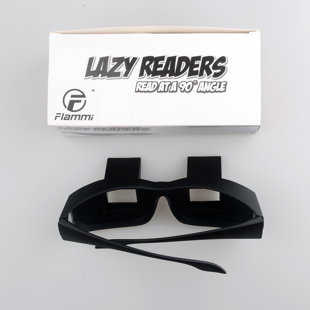 F Flammi Non-Magnetic Prism Glasses Horizontal Glasses Lazy Spectacles Lie Down for Reading/Watching TV