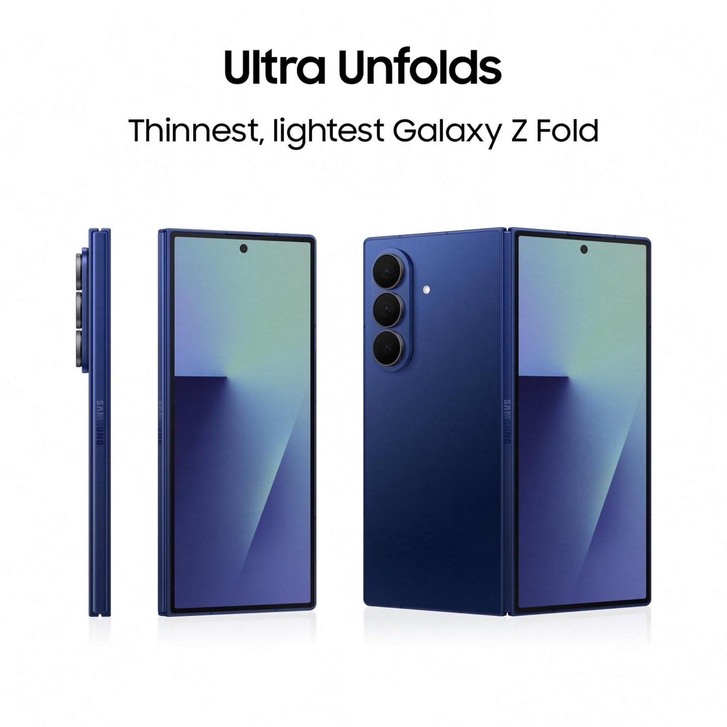 Samsung Galaxy Z Fold7 5G Smartphone with Galaxy AI (Blue Shadow, 12GB RAM, 256GB Storage), Ultra Sleek Design with 200MP Camera, Powerful Snapdragon 8 Elite, Google Gemini