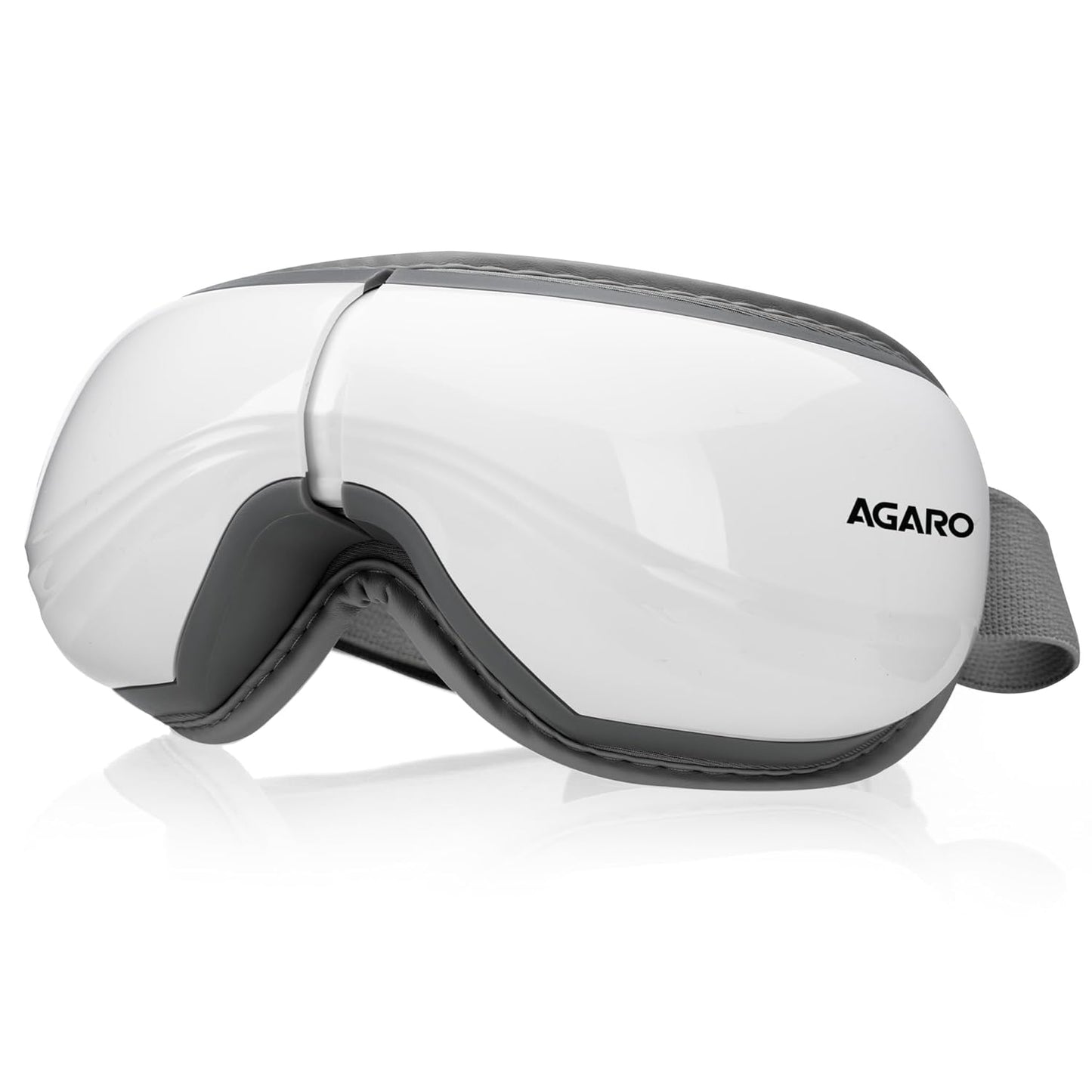 AGARO Supreme Eye Massager with Lukewarm Heat, Relax, Reduce Eye Strain, Relief from Stress, Air Compression Massage, 180° Foldable, 5 Modes, Bluetooth Music, Improves Sleep