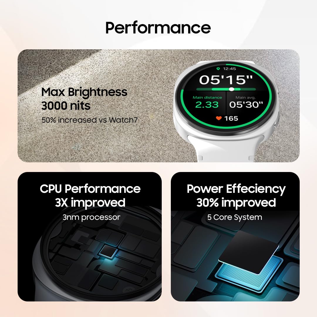 Samsung Galaxy Watch8 Classic (46mm Bluetooth, Black) with 3nm Processor | Dual GPS | Sapphire Glass & Stainless Steel | 5ATM & IP68 | BP, ECG, IHRN & Vascular Load Monitoring | Anti-oxidant Index