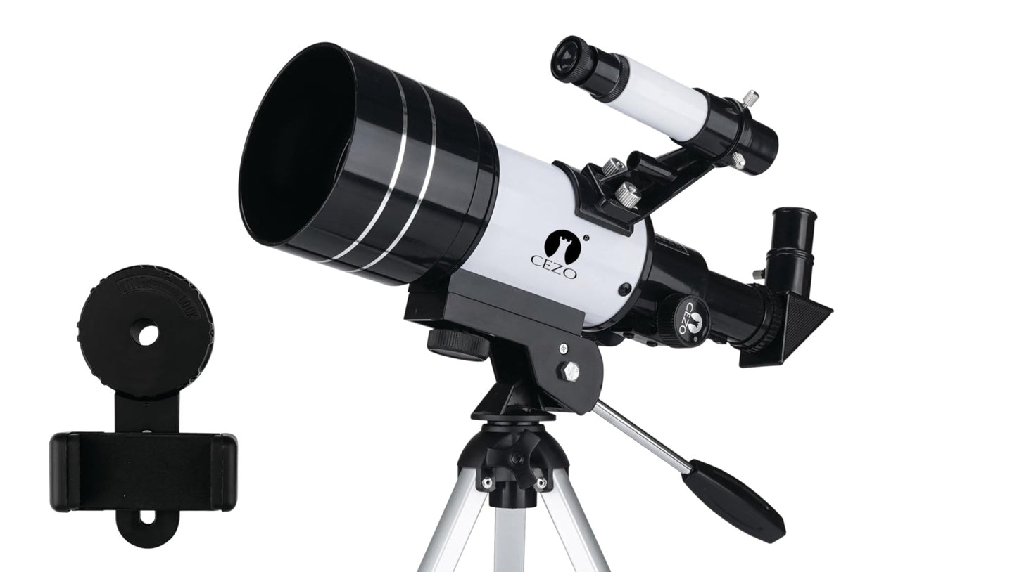 Cezo Telescope for Kids & Adults, 50mm Aperture Astronomical Refractor Telescope for Astronomy Beginners (18X-28.8X), 360mm Portable Scope with Tripod Stand and Mobile Holder (50-MM)