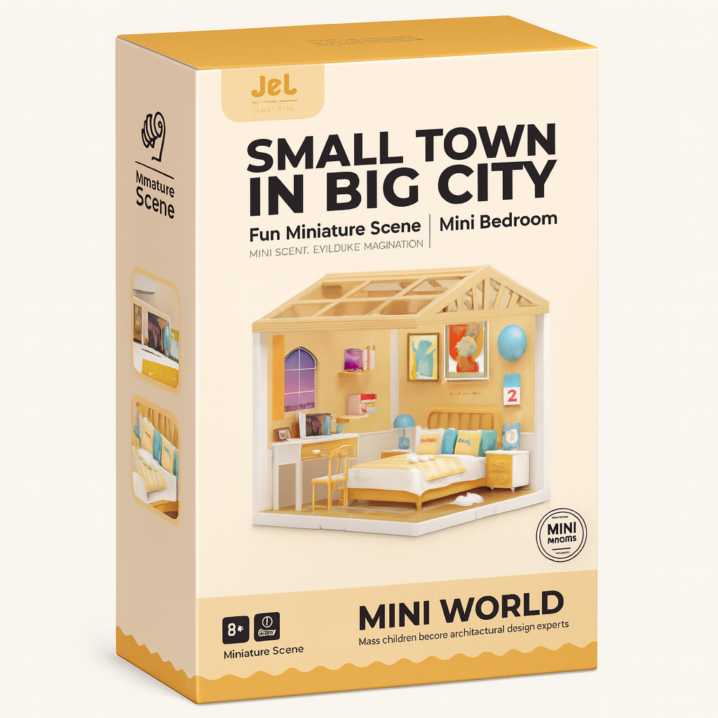 DIY Miniature Dollhouse Kit – Small Town in Big City