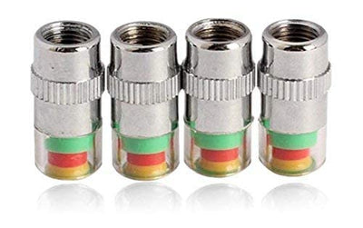 Kozdiko Car Tyre Pressure Air Alert Iron Tyre Valve Caps Set of 4 Pcs for Tata Indigo