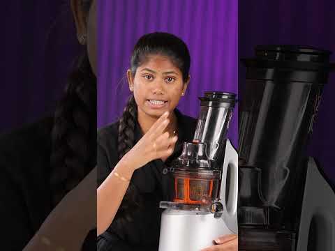 AGARO Imperial Slow Juicer, Professional Cold Press Whole Slow Juicer, 240 Watts Power Motor, 3 Strainers, All-in-1 Fruit & Vegetable Juicer, Grey/Black